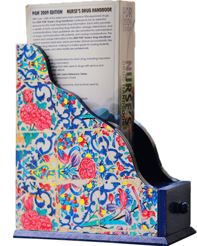 ketbgah کتابگاه چوبی محل نگهداری کتاب رومیزی